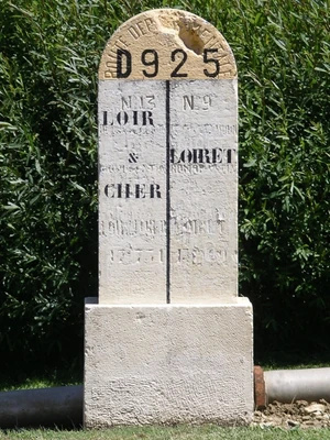 Limite entre Loir-et-Cher et Loiret sur l'ex-RN825