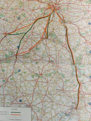 Carte des solutions 2 (conservée) et 4 (abandonnée)