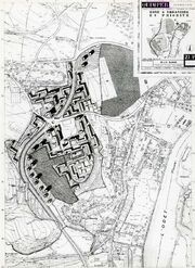 1963, plan projeté de la rocade à travers la ZUP de Kermoysan© Mairie de Quimper