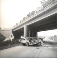 Chute d’un véhicule sur l’autoroute depuis le pont du CD 118 à Chilly-Mazarin.