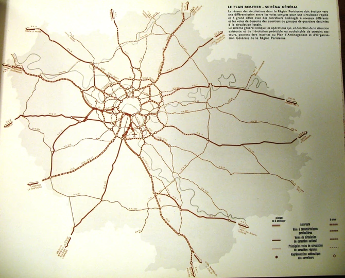 Schéma général du plan routier du PADOG