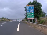 Fin de la 2x2 voies au sud de Niort en direction de la Rochelle. © Radars-auto