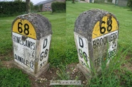 Borne de la D68, km 3.