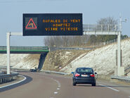 PMV avec message de danger immédiat sur l'A26. © Hugom08
