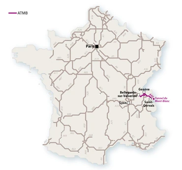 Le réseau ATMB en 2010. © Le Baron