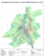 Carte du Schéma Directeur de l'Agglomération de Vichy de 2001 © Frantz58