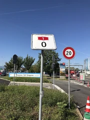KM0 de l'A1 suisse à la frontière française. © G.E.