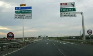 Échangeur de la RN2 direction Soissons.