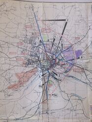 Plan des projets d'aménagements routiers autour de Nevers de 1965 © Frantz58