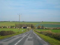 La D129 au niveau de Brie