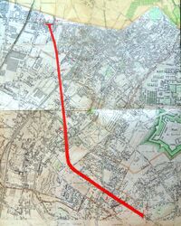 Tracé de l’antenne Ouest prévue par le PARP de 1939