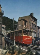 Le nouveau funiculaire de Fourvière dans les années 1970. © Archives Municipales de Lyon. Cote 4fi6405