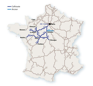 Le réseau Cofiroute en 2010