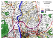 Tracé du projet de contournement Nord de Vichy en 1990 ©Frantz58