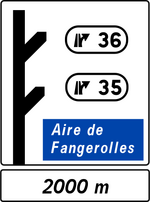 Panneau d'avertissement sorties rapprochées D51dr