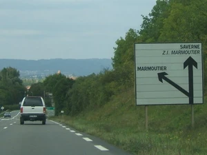 La D1004 peu avant Marmoutier