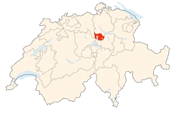 Situation Canton Zoug