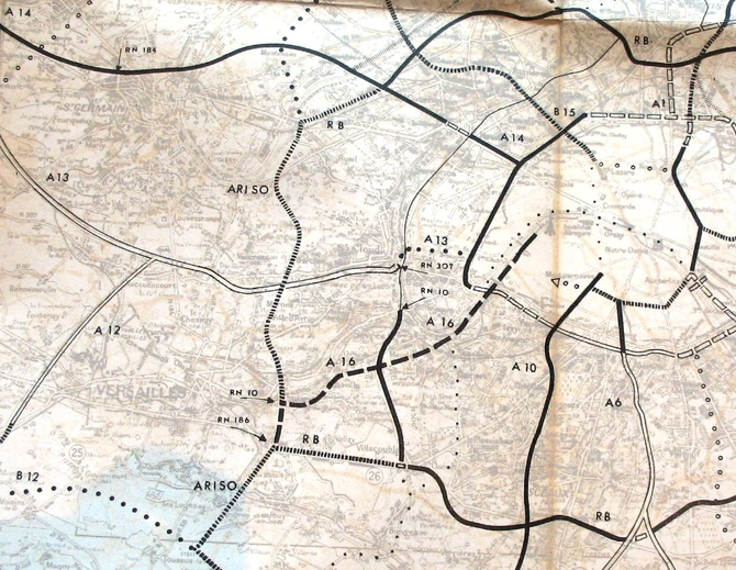 2) Proposition de tracé par l'IAURP en novembre 1963