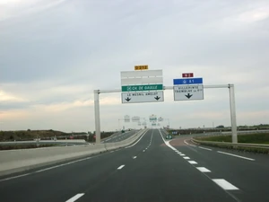 Echangeur de la RN2 direction Paris.
