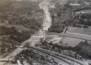 La vallée de l’Orge, vue en direction de Morsang (juin 1958).