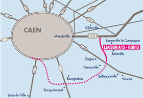 Plan de localisation très général de l'A813. © SAPN