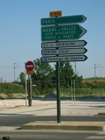 La D934 à Chelles en direction de Paris