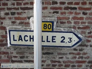 Détail de la plaque Michelin de la D80 à Remy.