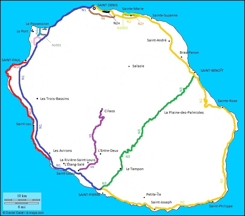 Liste Des Routes Nationales De La Reunion Wikisara Fandom