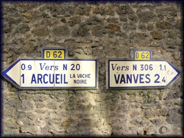 92 Bagneux flèches D62 Vers N306 N20