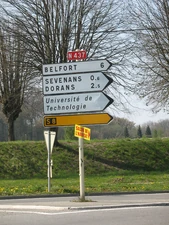 La RN437 à Sevenans, aujourd'hui un souvenir (photo 8/4/2007). © Lloyd_cf