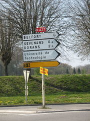 La RN437 à Sevenans, aujourd'hui un souvenir.  (photo 8/4/2007)