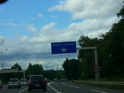 Entrée de l'aire de Cergy-Pontoise en direction de Rouen