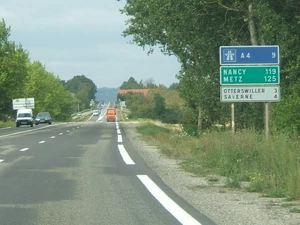 La D1004 entre Marmoutier et Saverne