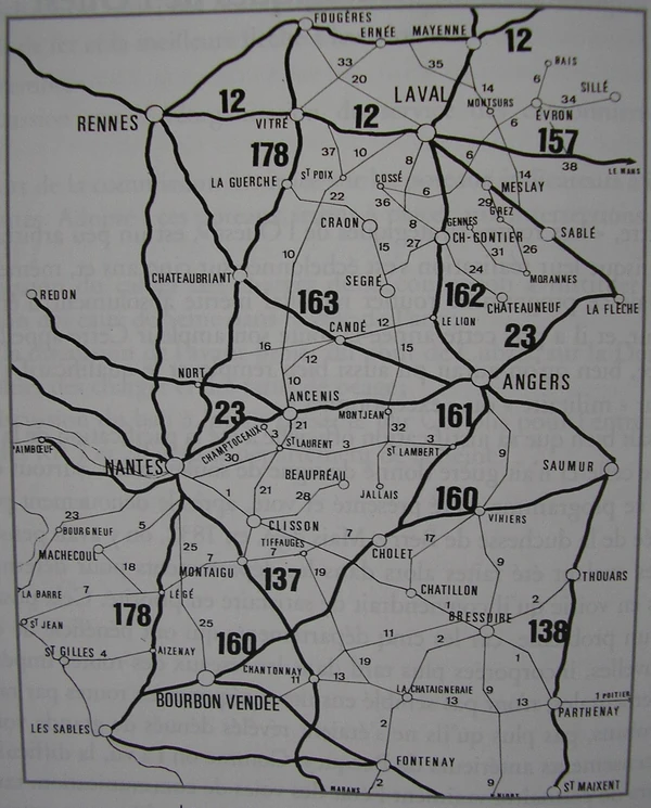 Routes stratégiques - Carte
