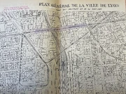 Tracé de l'ancienne D6 à Lyon ©Archives départementales et métropolitaines du Rhône - cote 6326WM/24