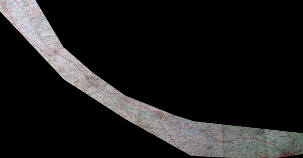 Tracé en 1975 de Toulouse à Carcassonne. © IGN