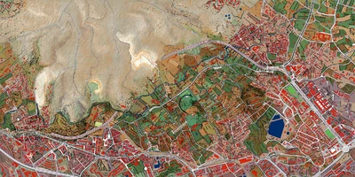 Tracé de la L2 Collines entre les Tilleuls et l'A7