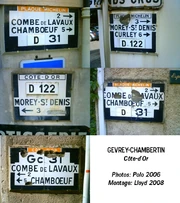 De nombreuses plaques Michelin à Gevrey  © Polo