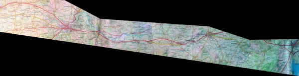 Tracé en 1974 de Carcassonne à Narbonne. © IGN