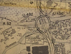 Echangeur de Florian – Plan issu de l'APS de la L2 en 1974