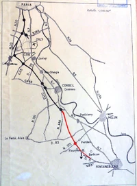 Avant-projet du prolongement vers Fontainebleau (1956)