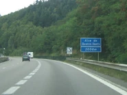 L'A4 dans la montée du col de Saverne