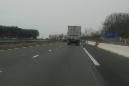 Panneau de confirmation de l'A63 dans les Landes.