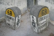 Borne de la D68, km 10.