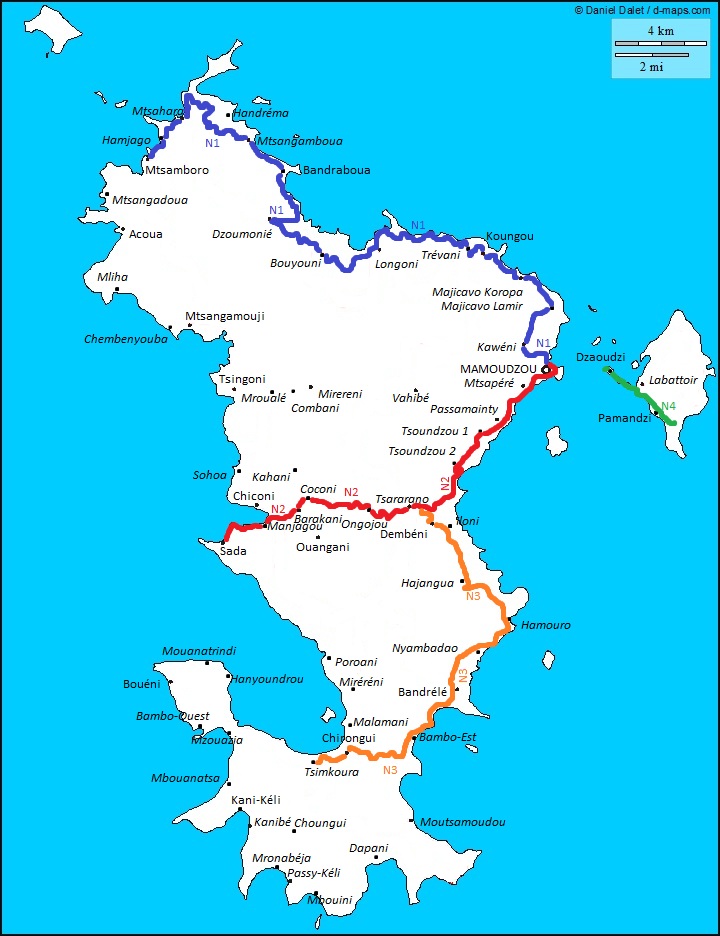 Carte Mayotte : Plan Mayotte 