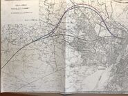 Variantes étudiées pour le contournement Nord d'Angers en 1975 © G.E.