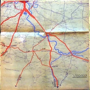 Schéma routier proposé par le Service d’Aménagement de la Région Parisienne pour la banlieue Sud (avril 1947)