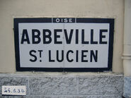 Plaque murale - Oise - D9 - Entrée d'Abbeville-Saint-Lucien.