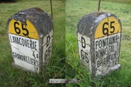 Borne Michelin de la D65, km 13.