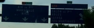 Bifurcation avec l'autoroute A54